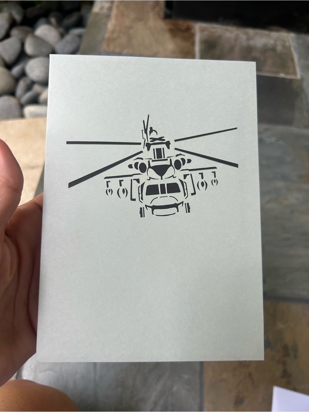 Lovepop card helicopter